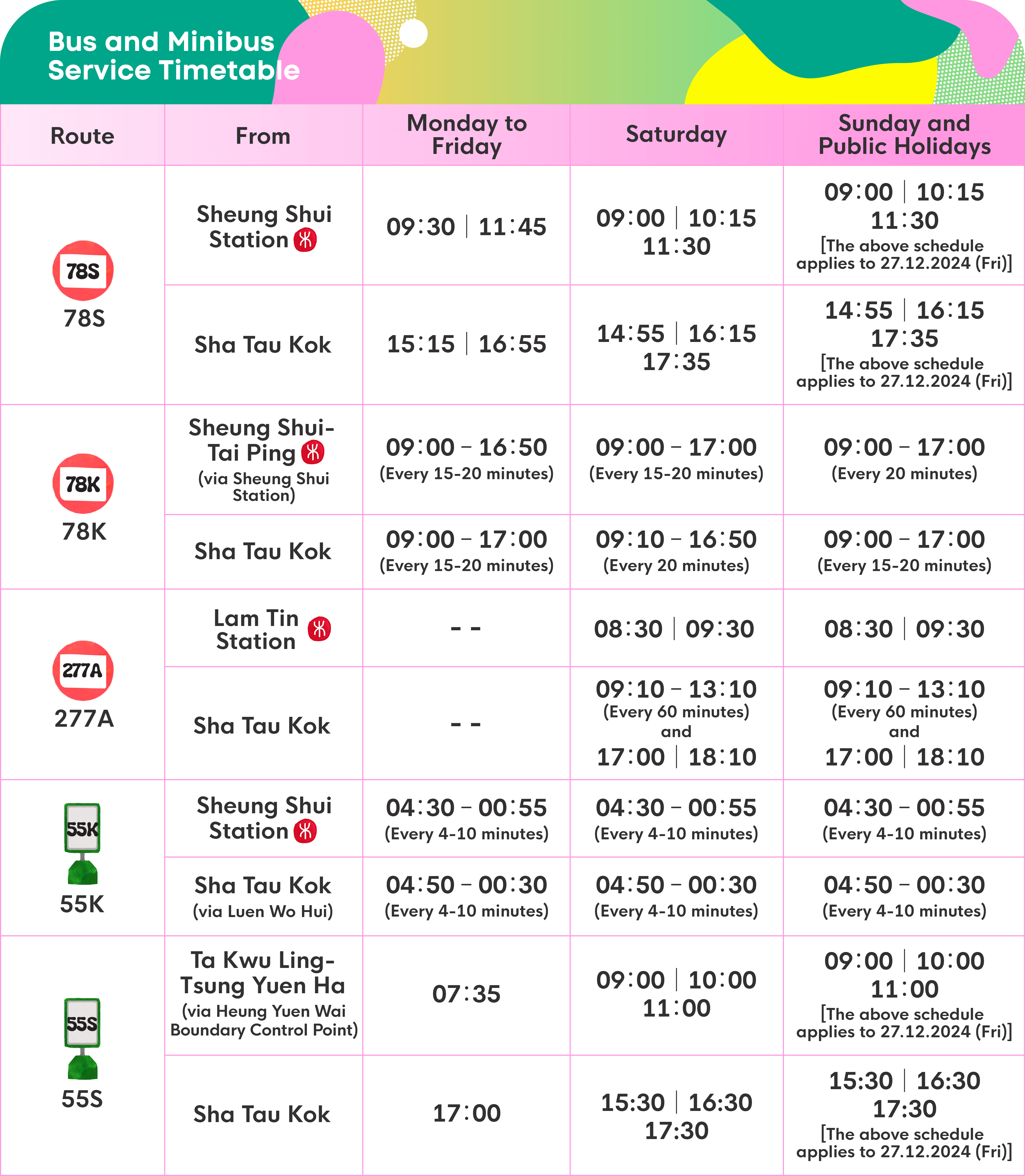 Public transportation to Sha Tau Kok